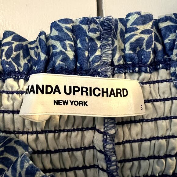 Amanda Uprichard Adelene Midi Dress in Chalet Size S blue white SW - Picture 14 of 15